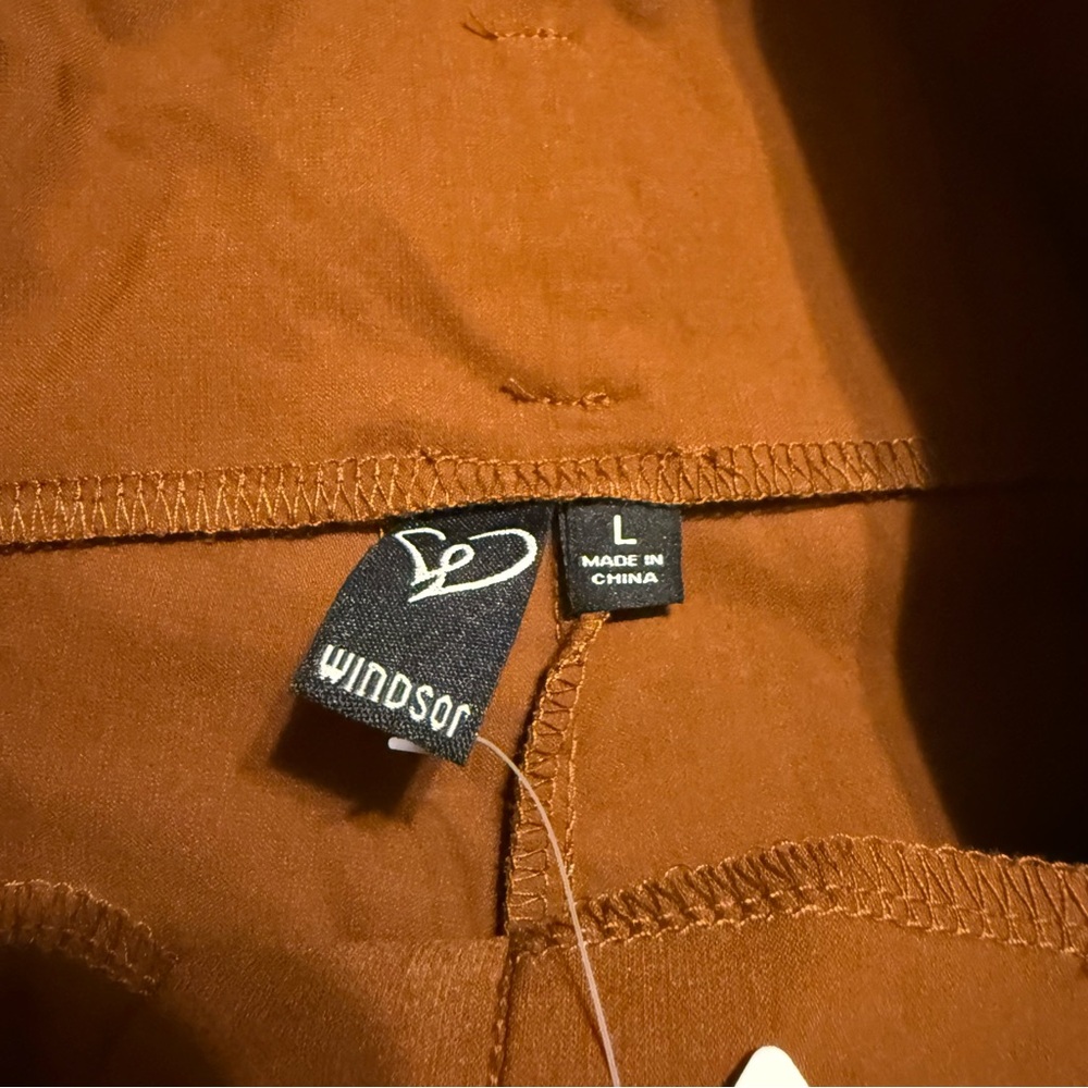 Classic Paper Bag Tie Waist Pants Copper L - Picture 4 of 7